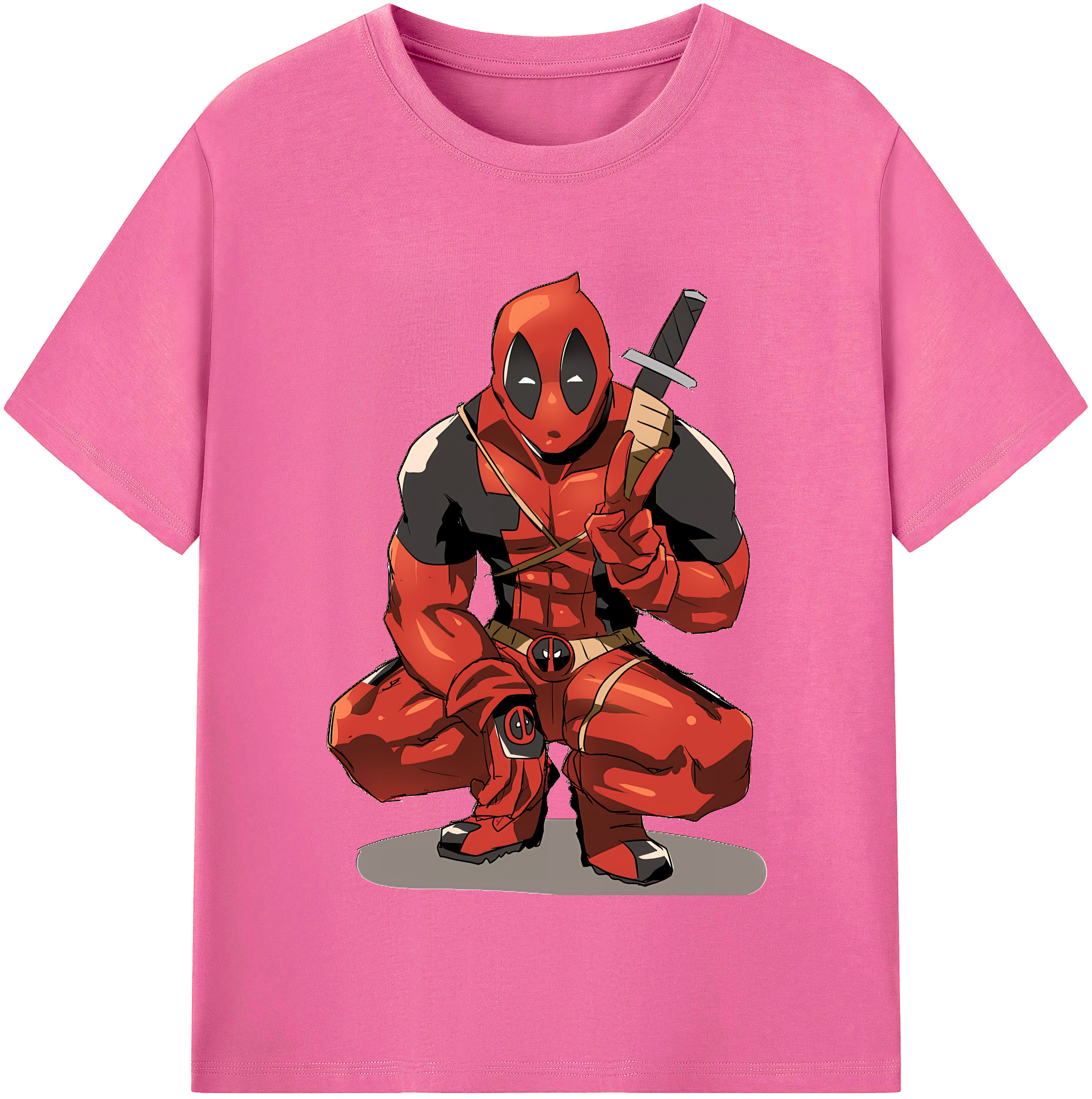 （画像用） Deadpool デッドプール レディースカジュアルプリントTシャツ（綿100％）